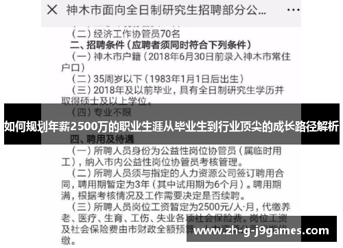 如何规划年薪2500万的职业生涯从毕业生到行业顶尖的成长路径解析